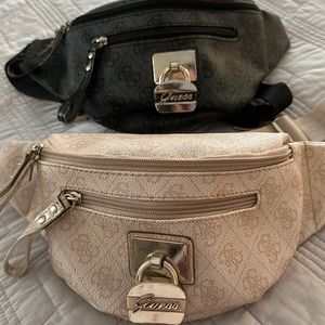 Guess leather fanny packs . Can be sold together or separately.